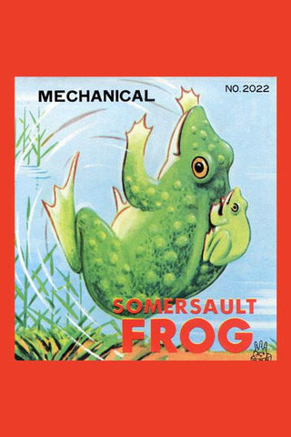 Mechanical Somersault Frog 12x18 Giclee on canvas