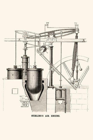 Stirling&#39;s Air Engine 12x18 Giclee on canvas