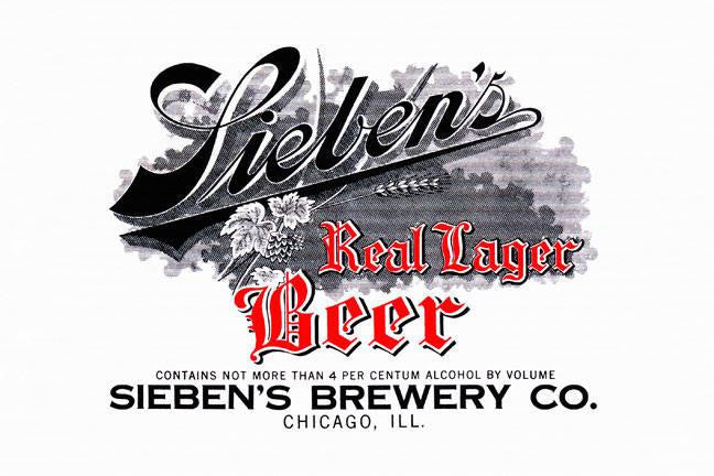 Sieben&#39;s Real Lager Beer 12x18 Giclee on canvas