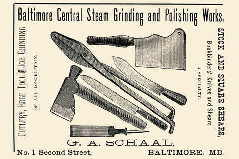 Baltimore Central Steam Grinding and Polishing Works 12x18 Giclee on canvas