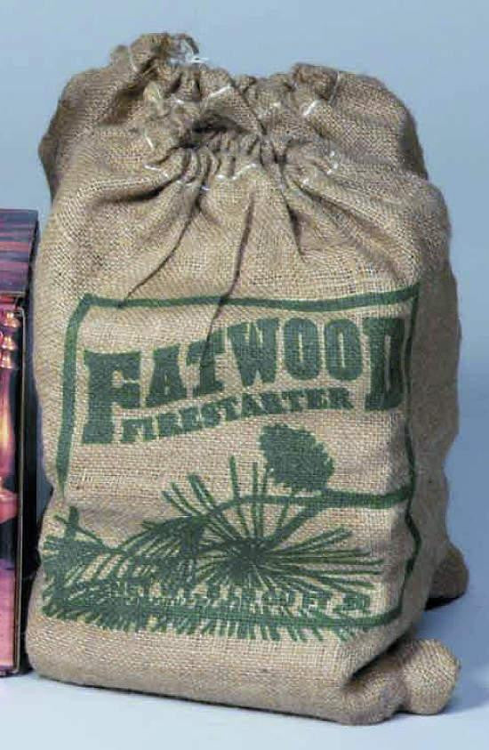 8 Pounds Fatwood In Burlap Sack