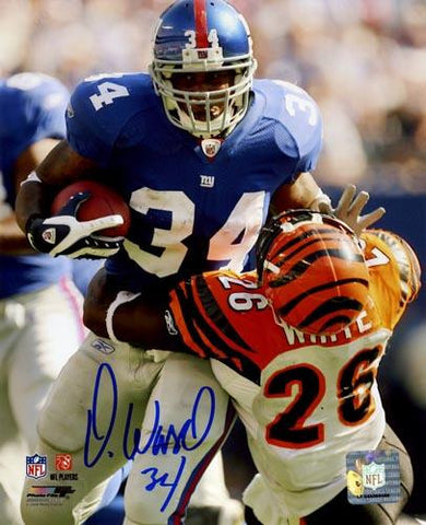 DERRICK WARD SIGNED 8X10 PHOTO - GIANTS