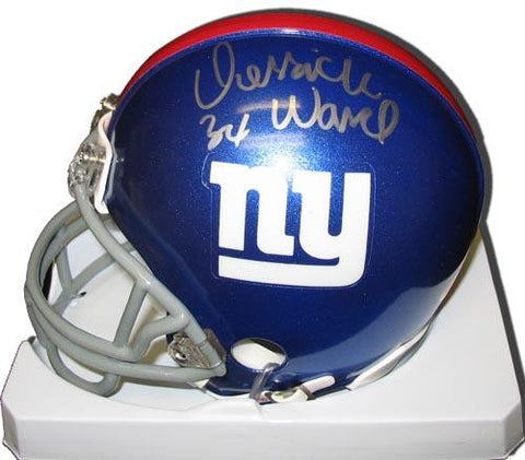 DERRICK WARD SIGNED NEW YORK GIANTS RIDDELL MINI HELMET