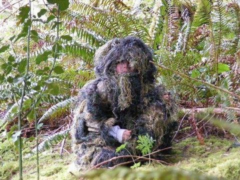 Kids Paintball Sniper 4-Piece Woodland Ghillie Suit - Med