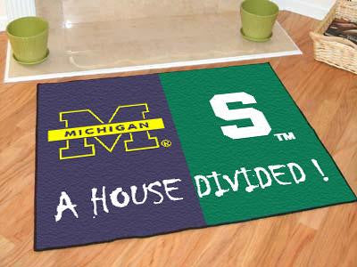 Michigan - Michigan State All-Star House Divided Rug