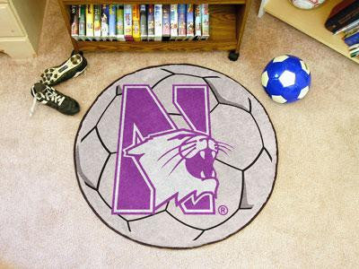 Northwestern University Soccer Ball Rug