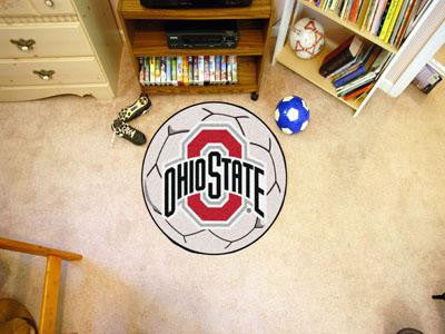 Ohio State University Soccer Ball Rug