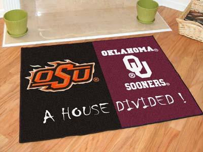 Oklahoma State - Oklahoma Sooners All-Star House Divided Rug