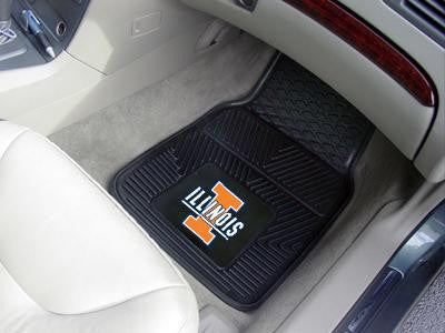 University of Illinois Heavy Duty 2-Piece Vinyl Car Mats