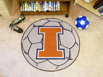 University of Illinois Soccer Ball Rug