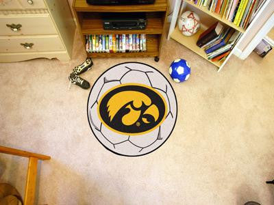 University of Iowa Soccer Ball Rug