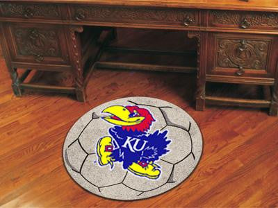 University of Kansas Soccer Ball Rug