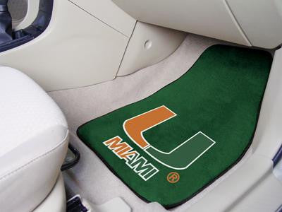 University of Miami 2 Piece Front Car Mats