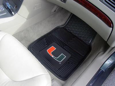 University of Miami Heavy Duty 2-Piece Vinyl Car Mats