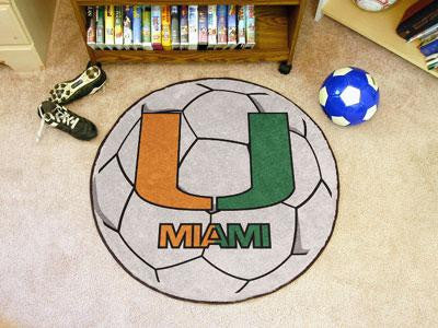 University of Miami Soccer Ball Rug