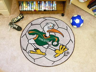 University of Miami Soccer Ball Rug