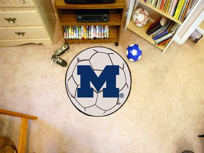 University of Michigan Soccer Ball Rug