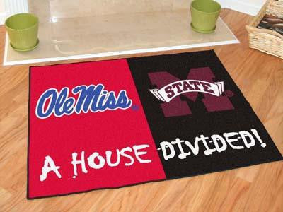 University of Mississippi - Mississippi State All-Star House Divided Rug