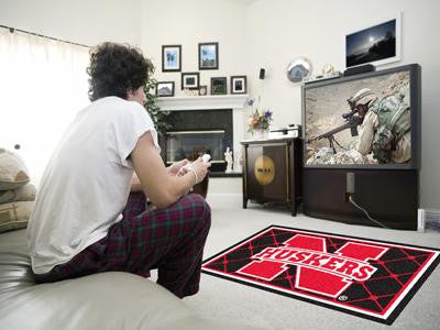 University of Nebraska 4 x 6 Rug