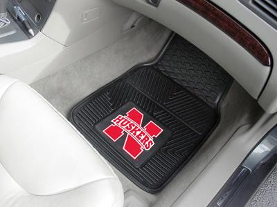 University of Nebraska Heavy Duty 2-Piece Vinyl Car Mats