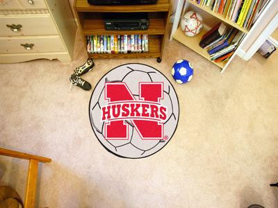 University of Nebraska Soccer Ball Rug