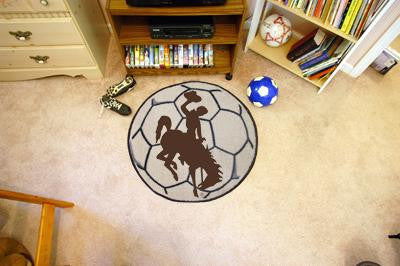 University of Wyoming Soccer Ball Rug