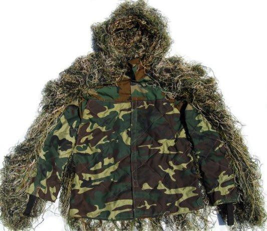 Synthetic Ultra-Light Sniper Ghillie Woodland BDU Jacket XL