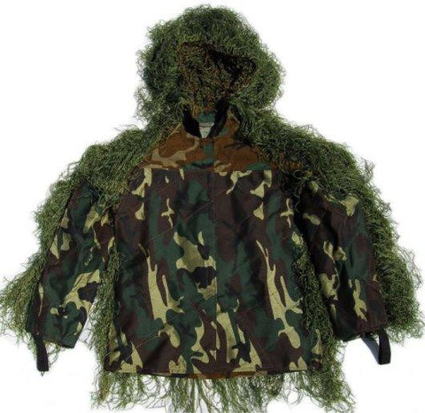 Synthetic Ultra-Light Sniper Ghillie Leafy Green BDU Jacket Small