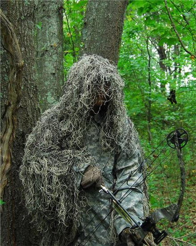 Synthetic Ultra-Light Ghillie Bow Hunting Jacket Right Hand Mossy XL