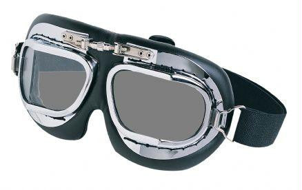 Humvee RAF Motorcycle Goggles Chrome