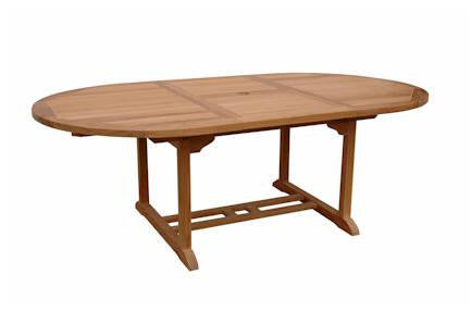 Bahama 87 Inch Oval Extension Table Extra Thick Wood