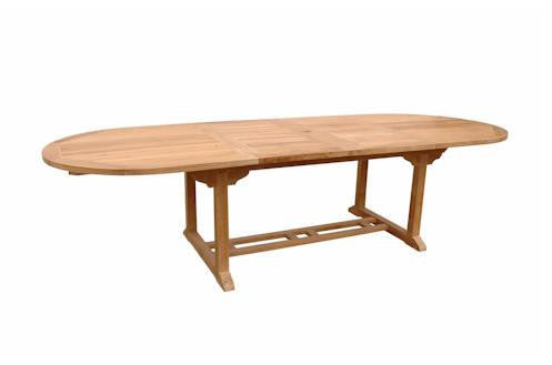 Bahama 117 Inch Oval Extension Table + Double Extensions