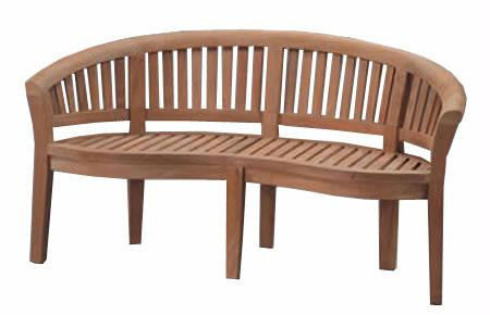 Curve 3 Seater Bench Extra Thick Wood