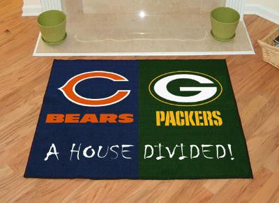 NFL - Chicago Bears - Green Bay Packers All-Star House Divided Rug