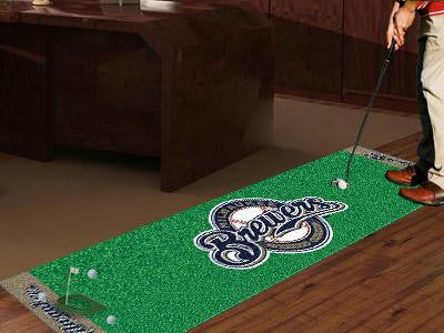 MLB - Milwaukee Brewers Golf Putting Green Mat