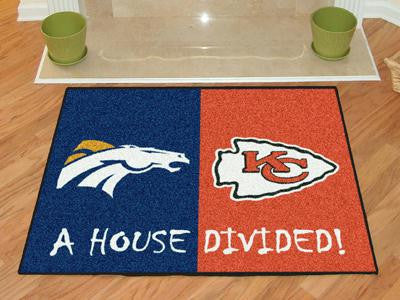 NFL - Denver Broncos - Kansas City Chiefs All-Star House Divided Rug