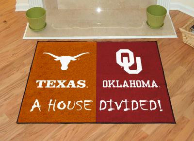 Texas - Oklahoma All-Star House Divided Rug