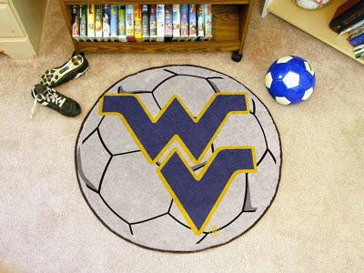 West Virginia University Soccer Ball Rug