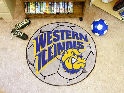 Western Illinois University Soccer Ball Rug