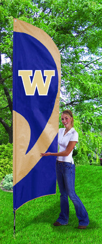 TTWS Washington Huskies Tall Team Flag with pole