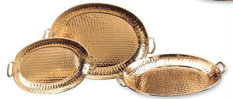 Set of 3 Decor Copper Oval Trays