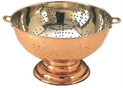 12 Inch Decor Copper Footed Colander - Centerpiece