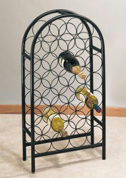 17 x 8 x 33.75 27 Bottle Matte Black Wine Rack