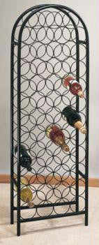 17 x 8 x 53.5 47 Bottle Matte Black Wine Rack