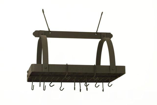 30 x 20.5 x 15.75 Graphite Pot Rack w-Grid 24 Hooks