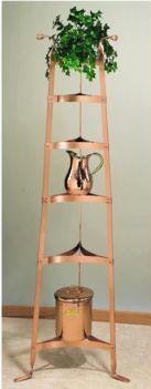 60.5 Inch Six Shelf Satin Copper Cookware Stand