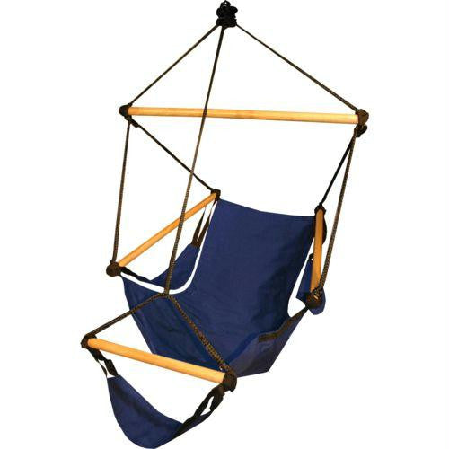 Hammaka Cradle Chair Blue Wood Dowels