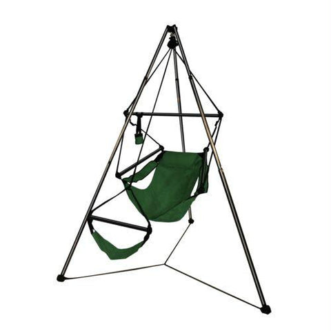 Tripod Stand and Green Hammaka Chairs Combo - Alum