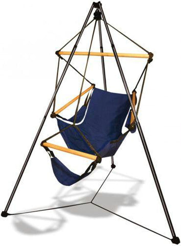 Hammaka Blue Cradle Chair Tripod Combo