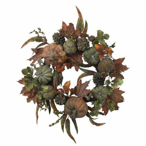 24 Inch Pumpkin and Gourd Wreath